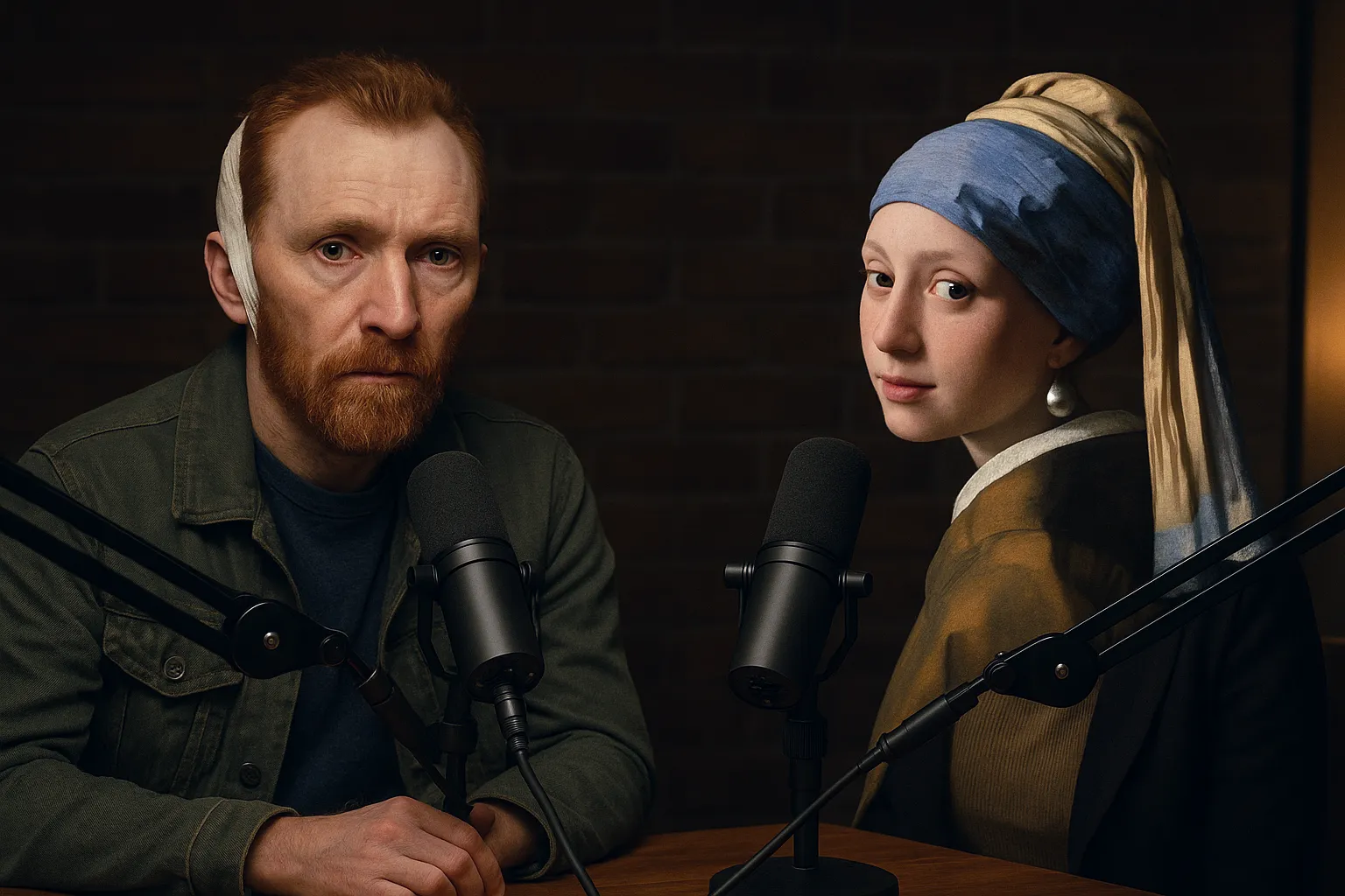 Artistic Van Gogh & Pearl Earring Concept