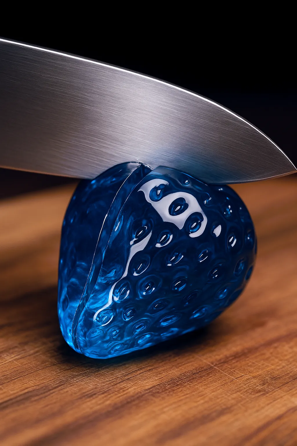 Artistic Cutting Glass Food Asmr Concept