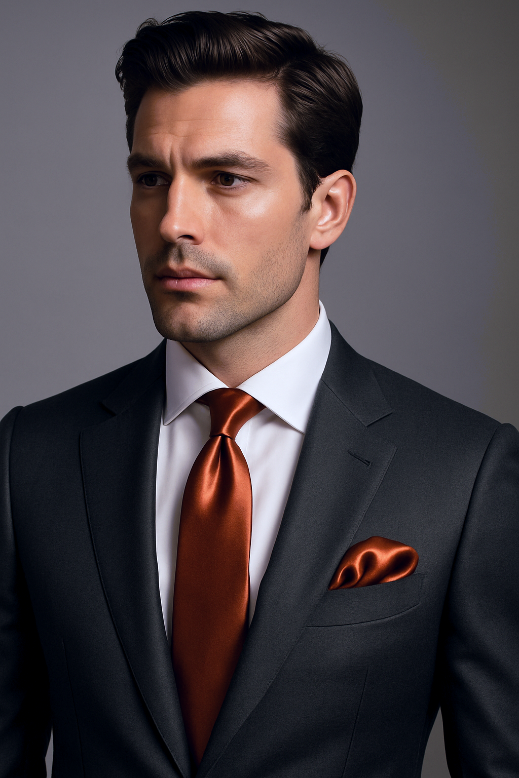 Male Model Wearing Silk Accessories