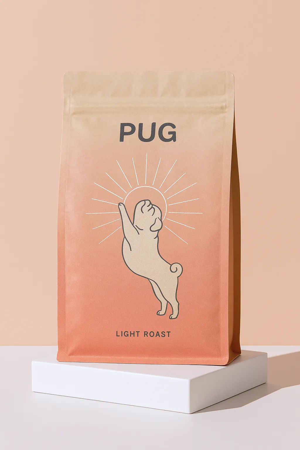 Professional Pug Coffee Display