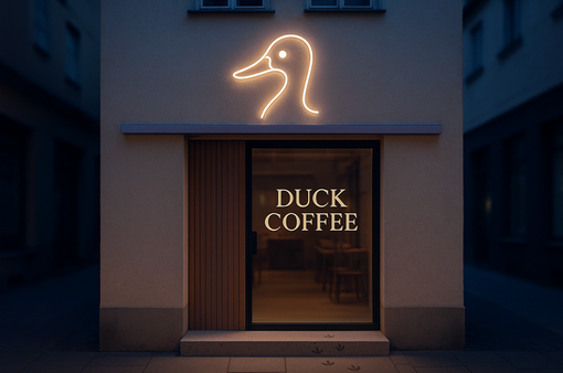 Lovart AI Coffee Collection - Lovart AI designs eco-friendly, bold packaging for Duck Coffee.