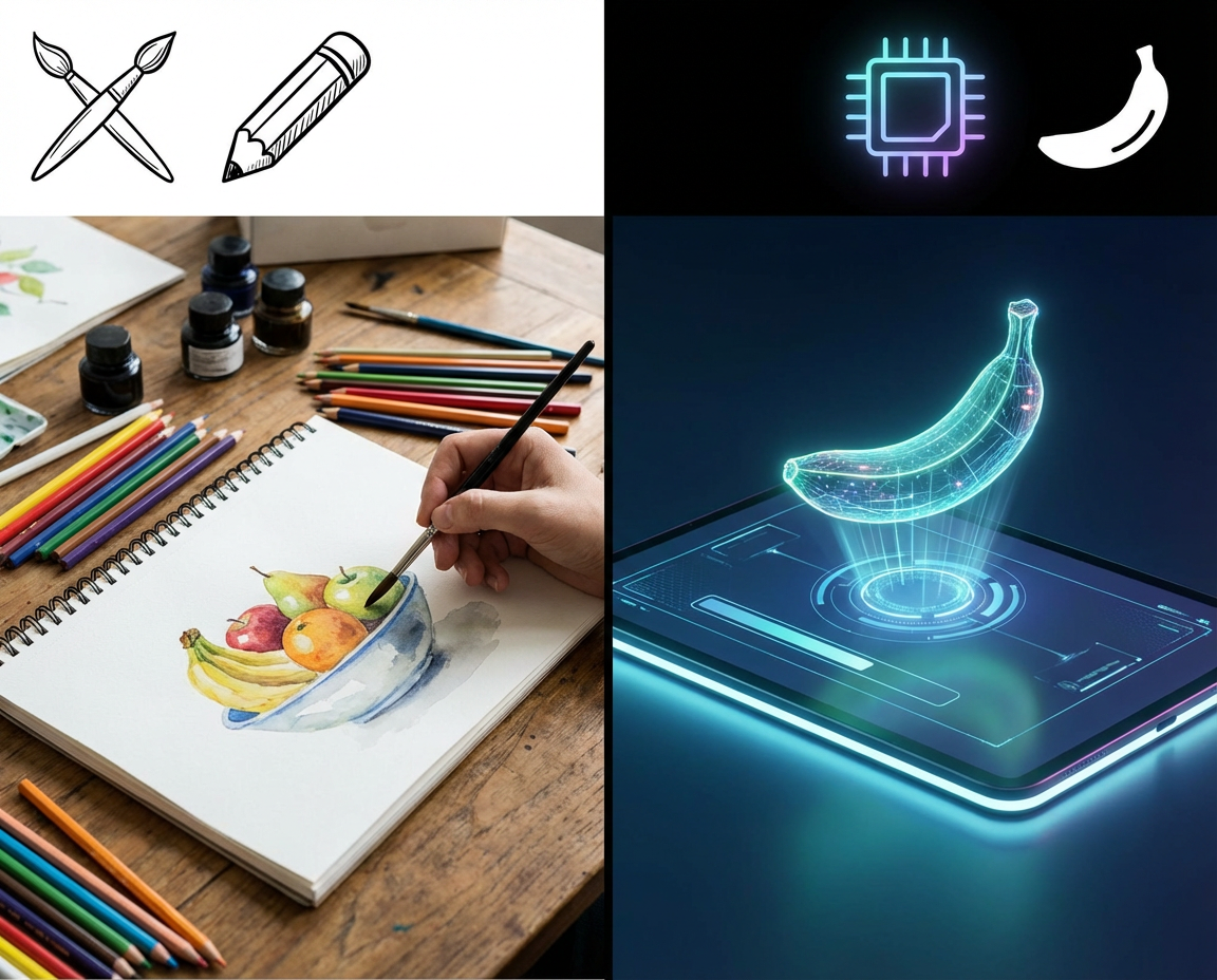 nano banana pro vs. Traditional Illustration Workflows